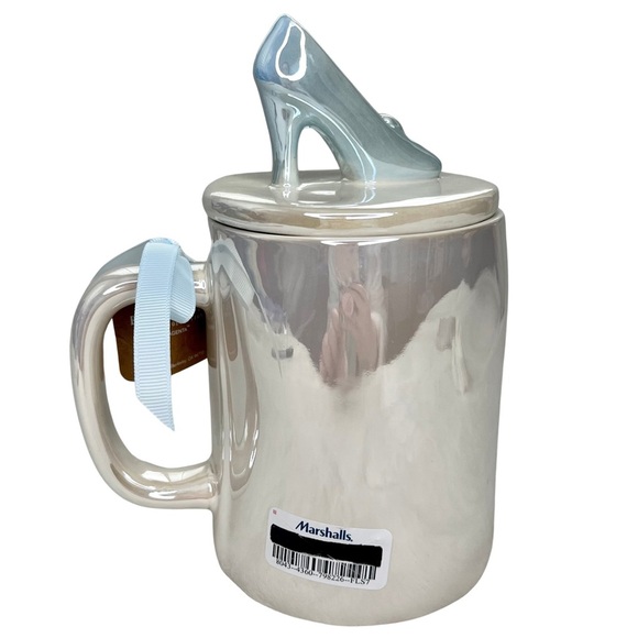 Rae Dunn Disney New CINDERELLA Mug Glass Slipper Iridescent Black LL Coffee Tea - Picture 5 of 17